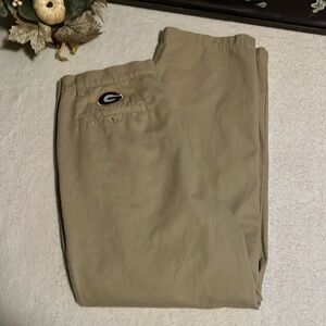 Men’s Khaki Dress Pants with Georgia G on back, Size 34/30